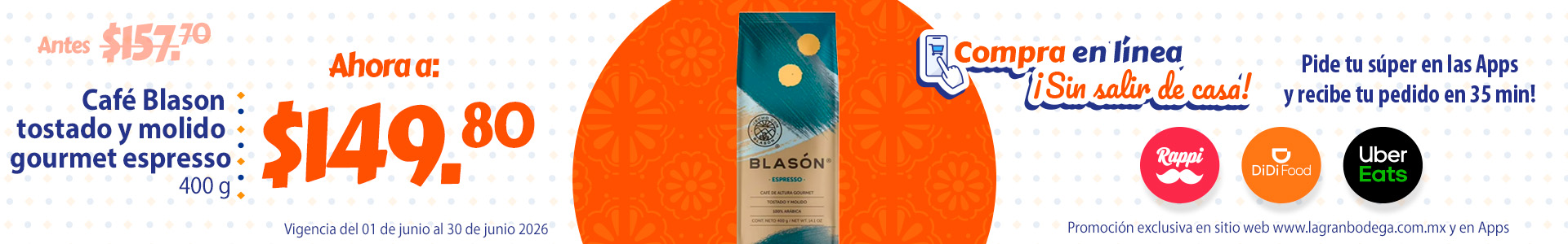 CAFÉ BLASON ESPRESSO 400 G